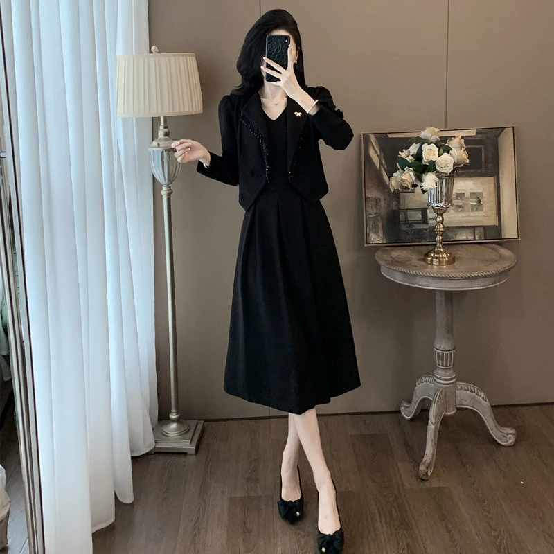 纳凡2024秋冬新款时尚休闲套装女显瘦气质精致优雅高级感两件套