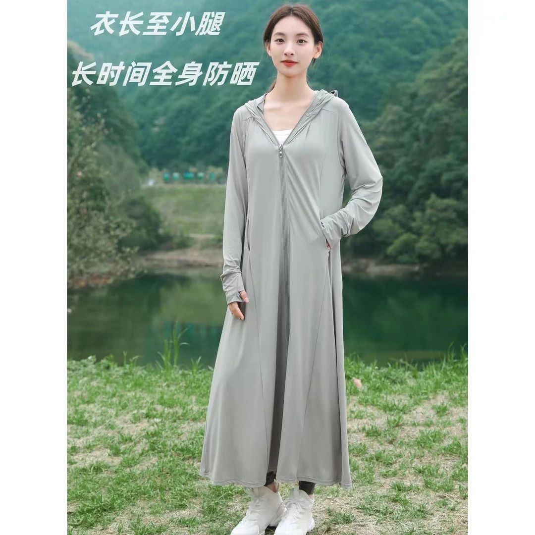防晒衣女夏季2025新款可外穿电动车长款大码全身薄防晒服防紫外线