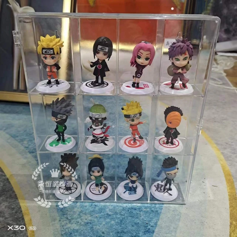 A261亚克力展示架透明防尘柜子火影手办墙壁装饰画