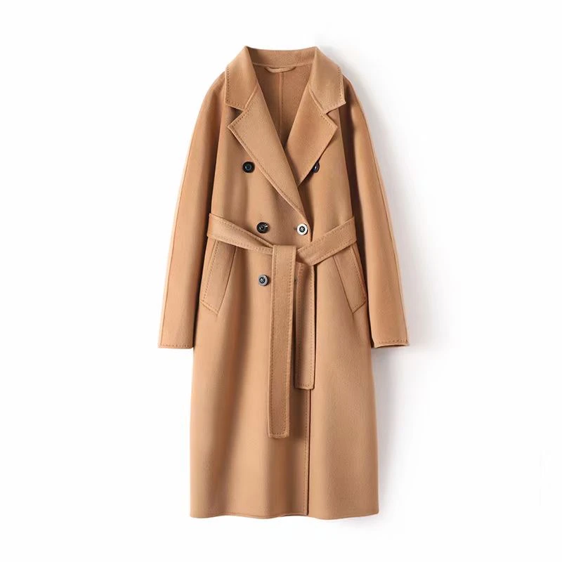 100纯山羊绒长款801双面尼大衣外套