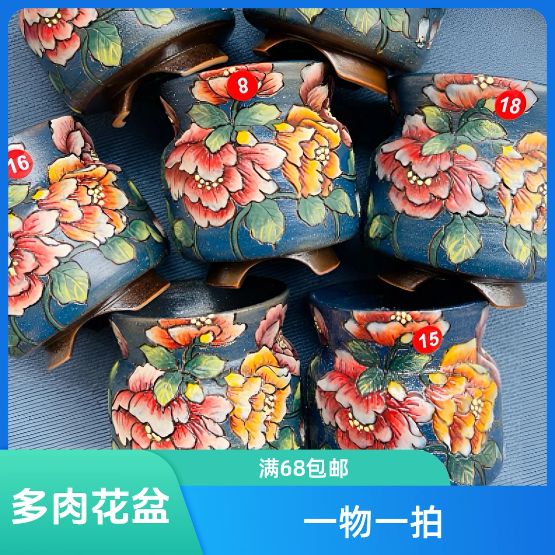 倩倩多肉花盆小花盆多肉专用一物一拍满68包邮偏远188直播间选图