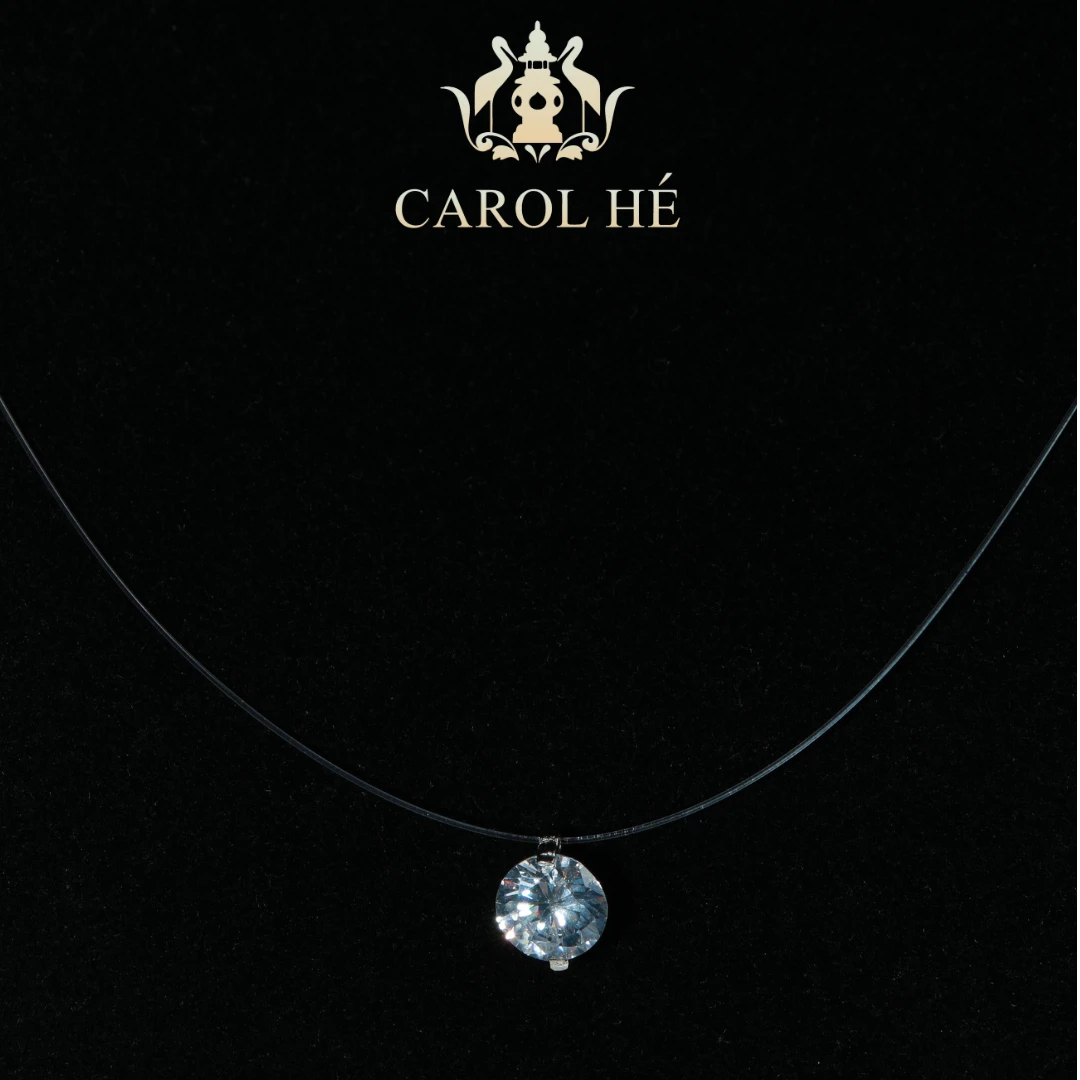 吊坠925银合成锆石 CAROL HE/卡罗尔【光影】项链 X118
