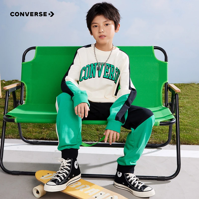 Converse/匡威儿童春秋童装休闲撞色男童卫衣套装CNVB-T8-D699