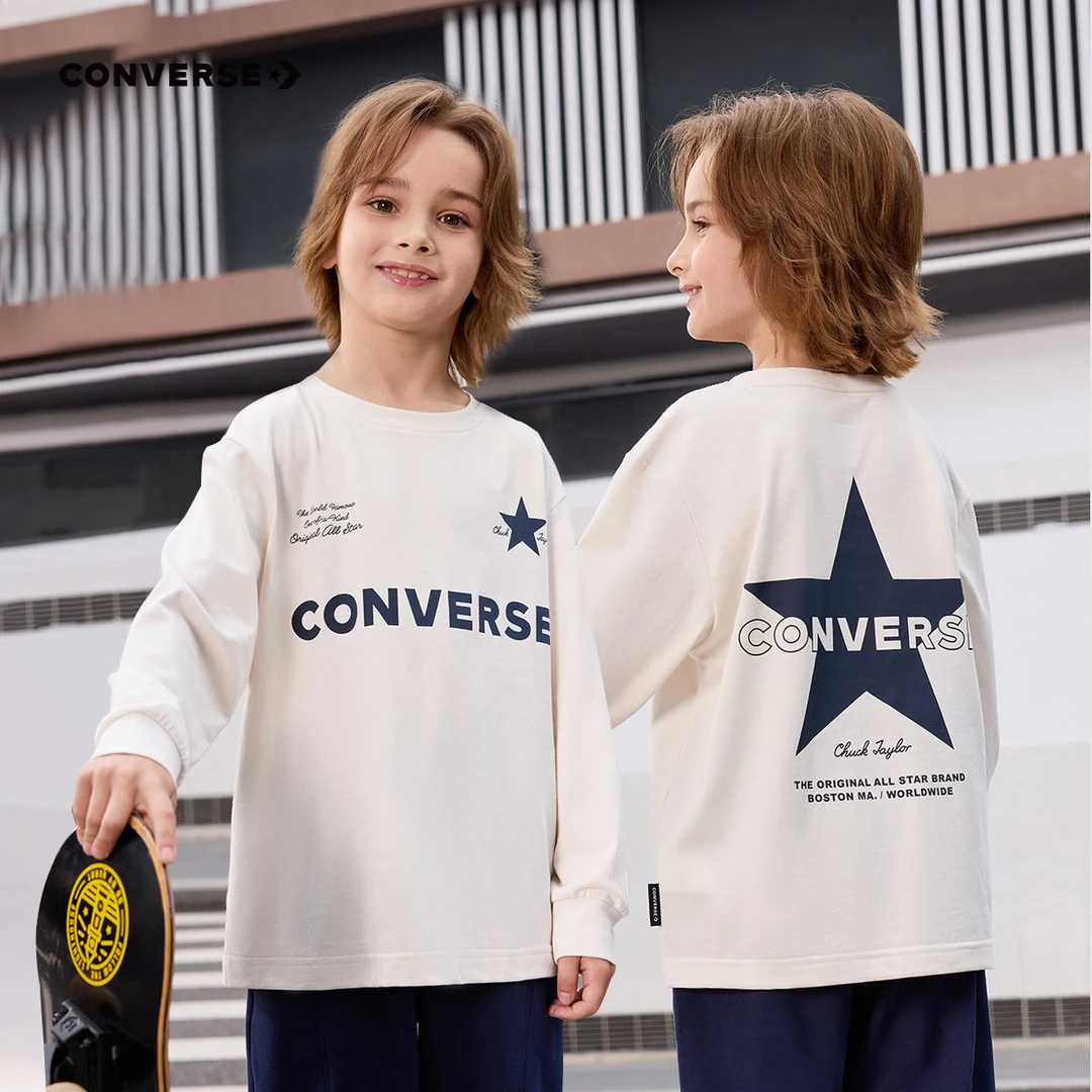 Converse匡威 【商场同款】 男女童秋季亲肤柔软长袖T恤G310