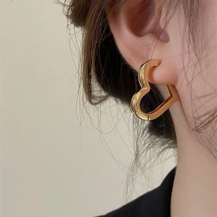 铜合金耳饰 爱心圈圈秋季新品耳环