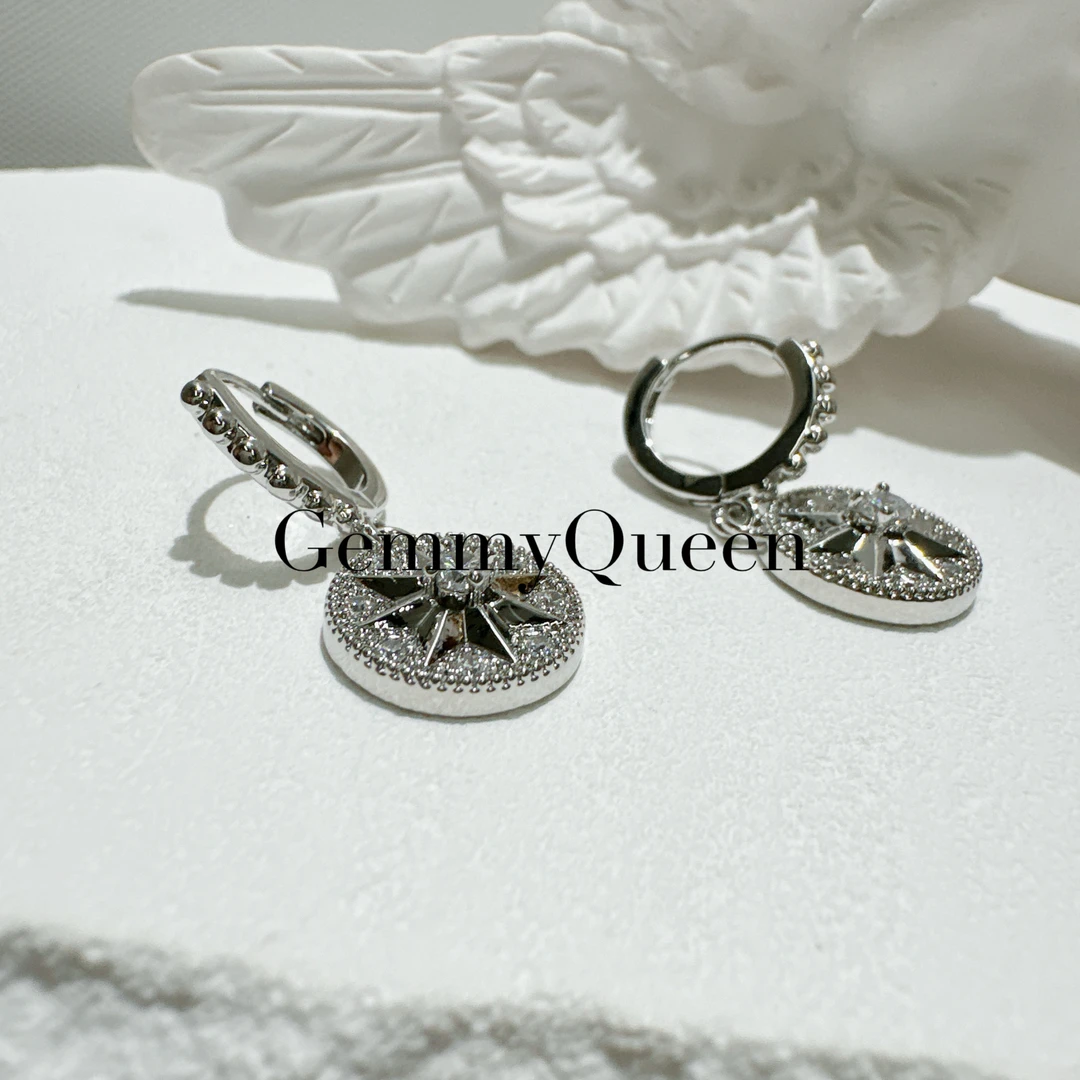 铜合金合成锆石耳饰 GemmyQueen高定耳环GQ00837