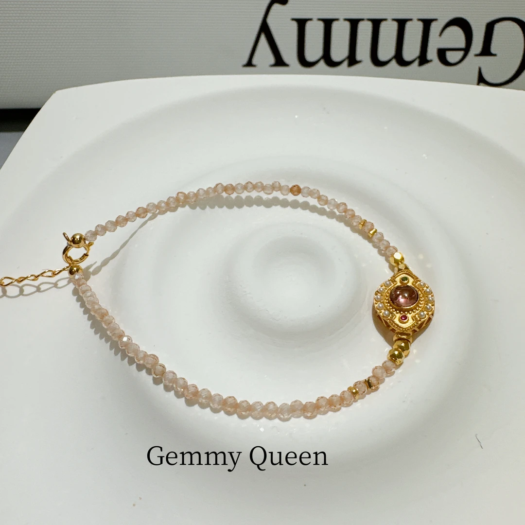 925银仿水晶手链 淡雅复古手链GQ488R9