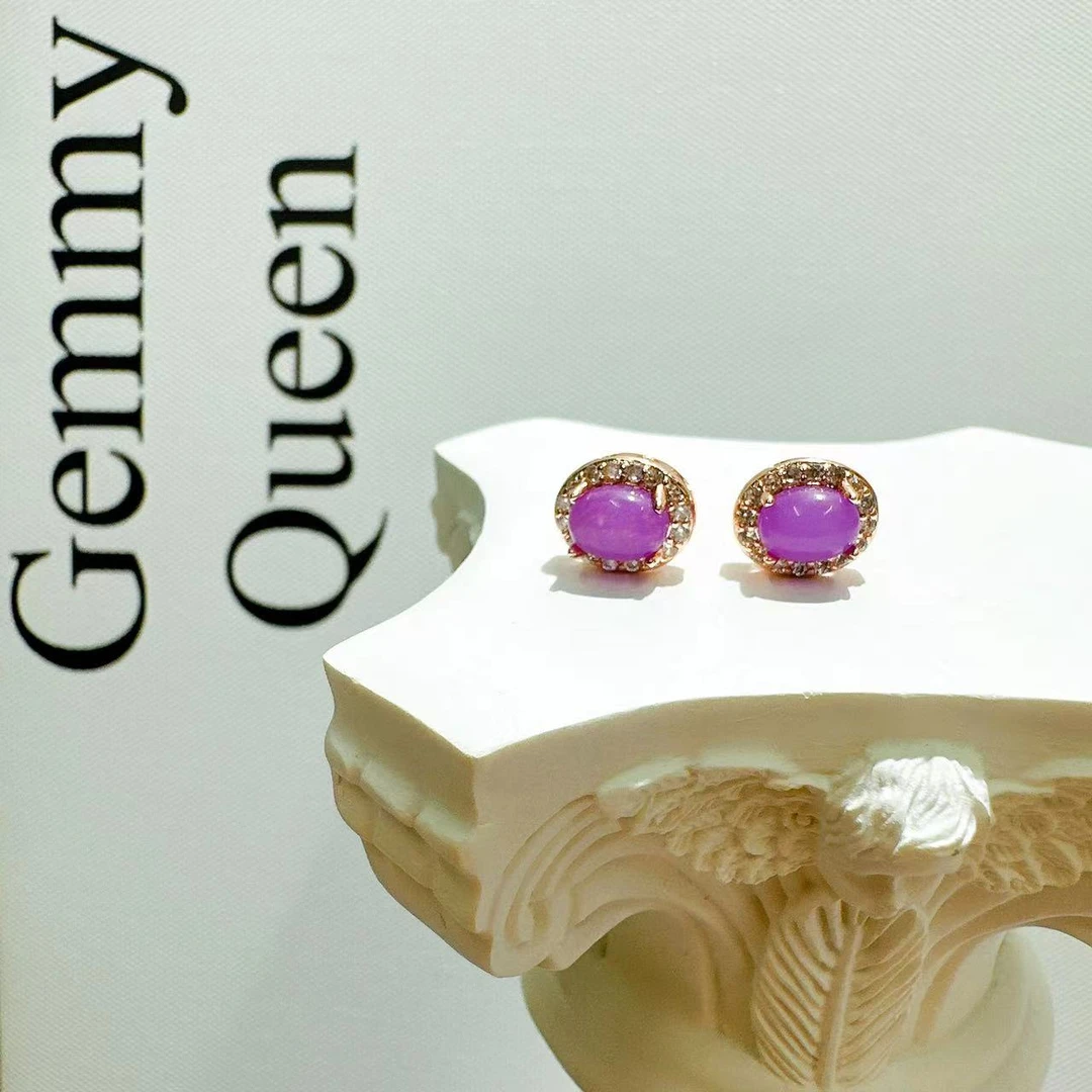 925银合成锆石耳饰 Gemmy Queen 紫罗兰高级感耳环GQ88P39