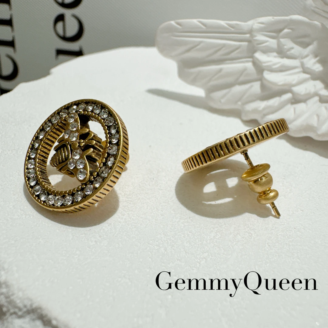 铜合金合成锆石耳饰 GemmyQueen高定耳环GQ00784
