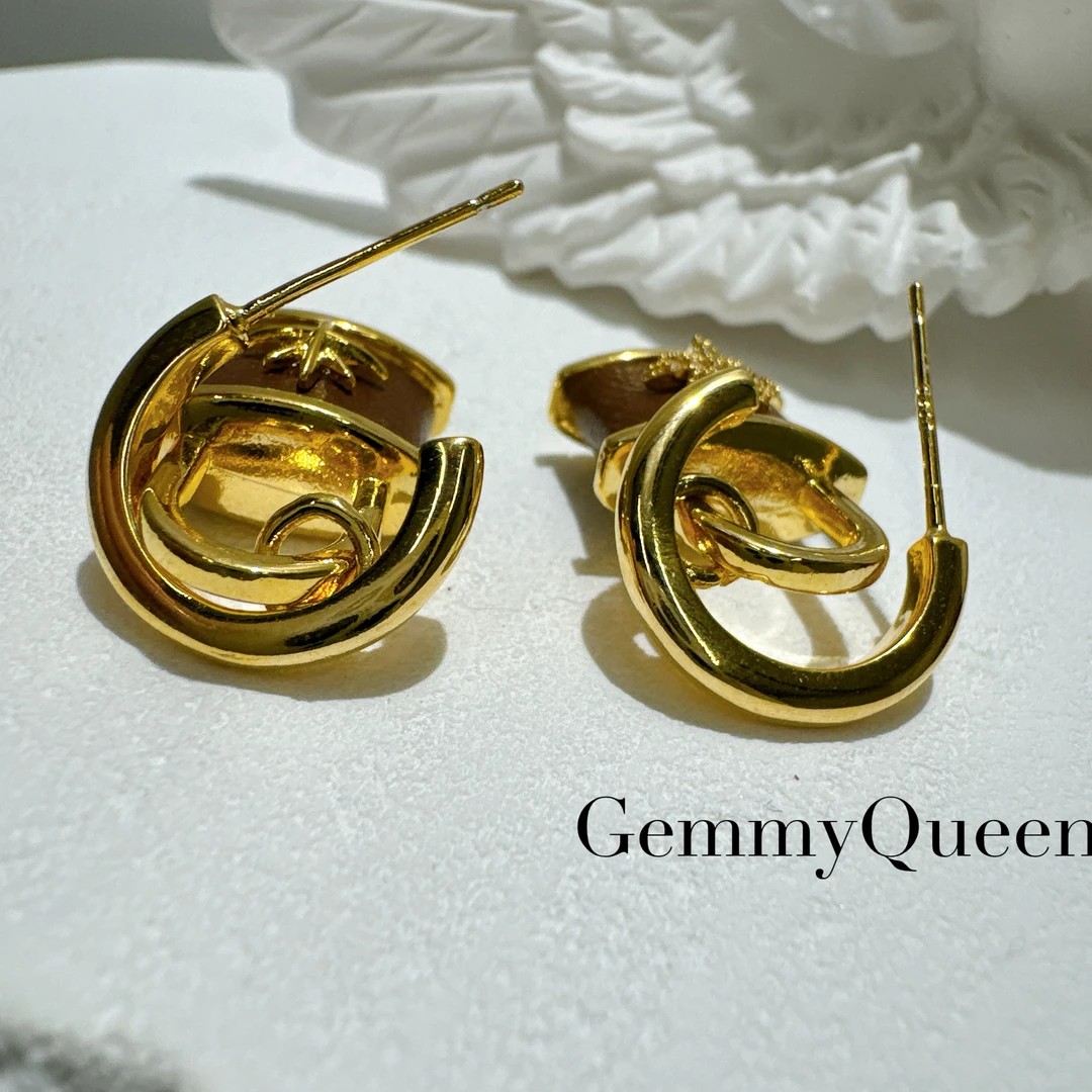 铜合金合成锆石耳饰 GemmyQueen高定耳环GQ00763