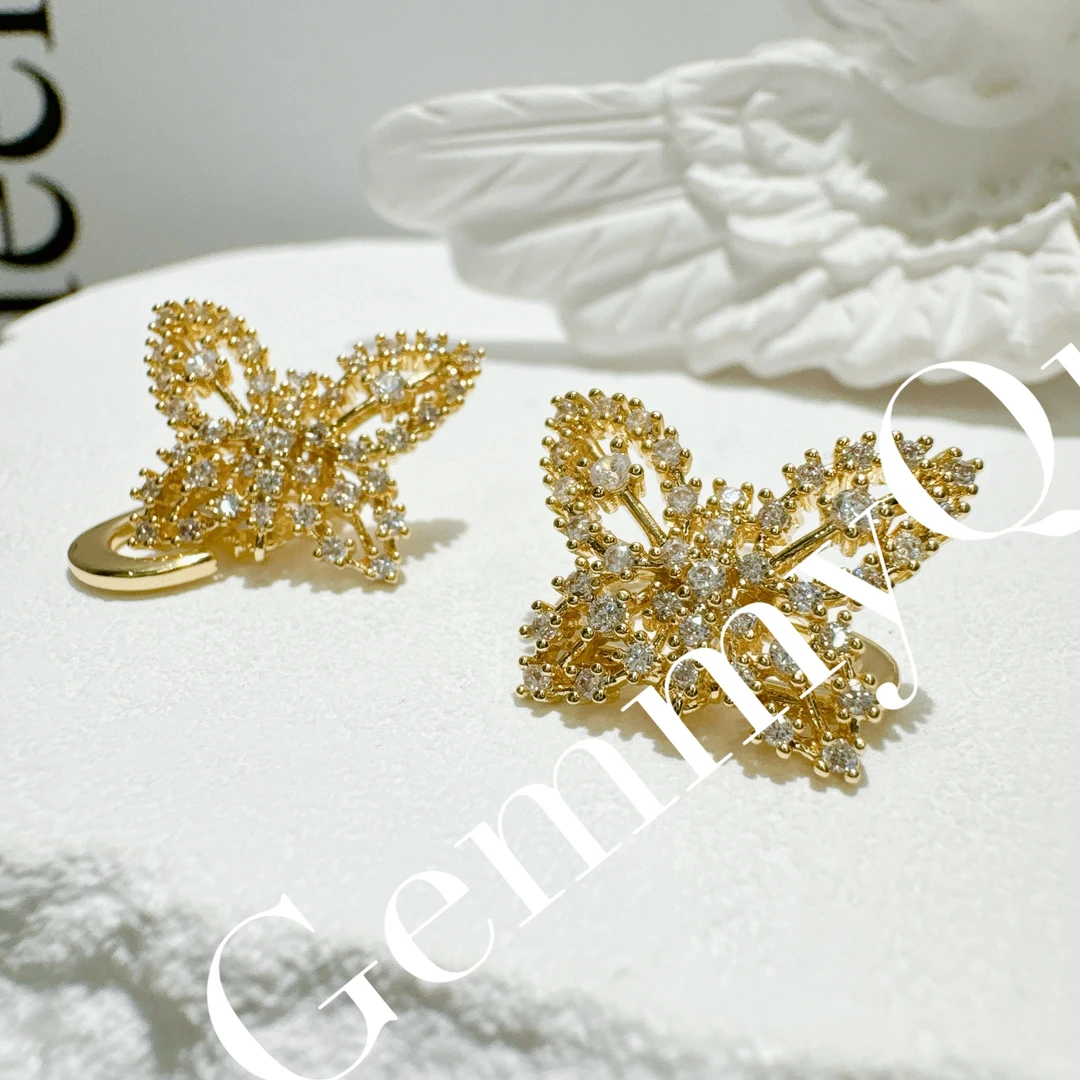 铜合金合成锆石耳饰 GemmyQueen高定耳环GQ00661