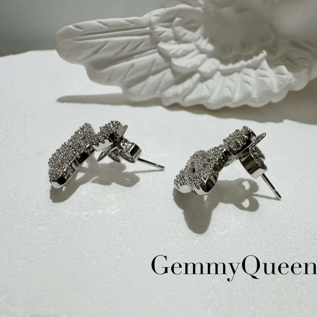 铜合金合成锆石耳饰 GemmyQueen高定耳环GQ00828