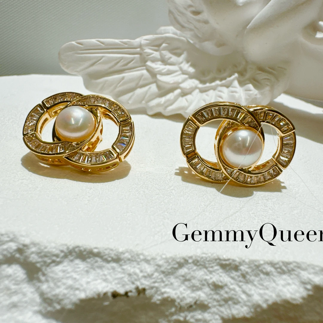 铜合金合成锆石耳饰 GemmyQueen高定耳环GQ00817