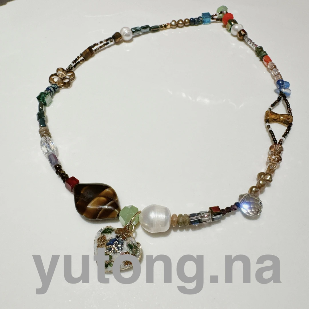 铜合金仿水晶项链 雨桐轻奢饰品项链NA389N3