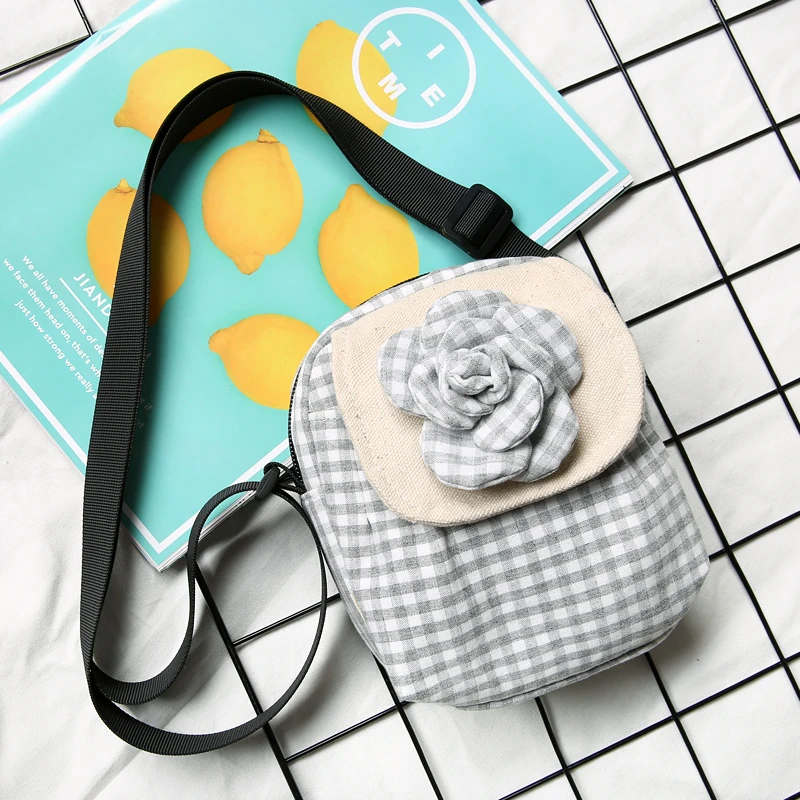 三色补丁少女系格子蹦迪包女2024冬新款可爱百搭单肩包小众斜挎包