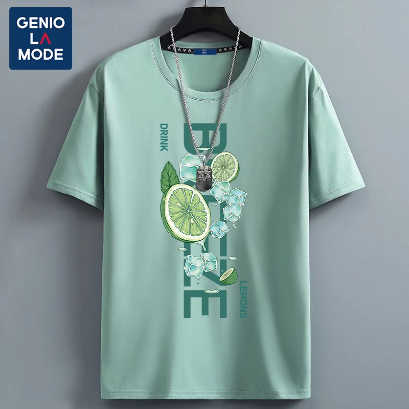 GENIOLAMODE宽松运动短袖冰感t恤男美式运动速干冰丝夏季