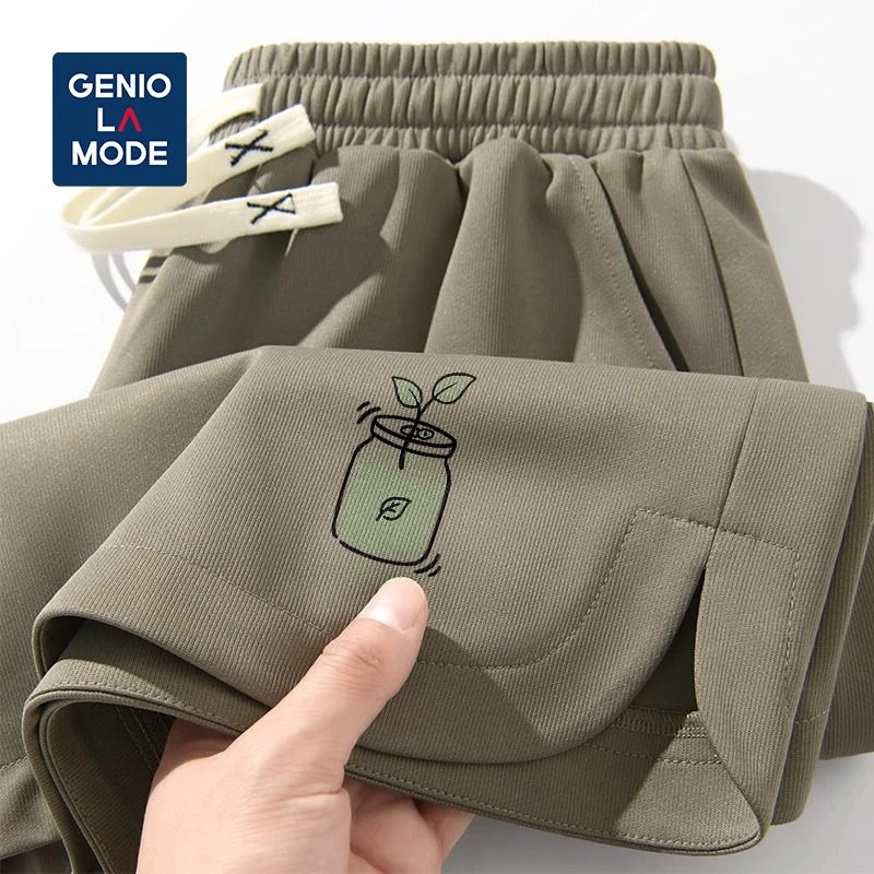 GENIOLAMODE男士短裤夏季薄款重磅高级感潮流运动直筒百搭五分裤