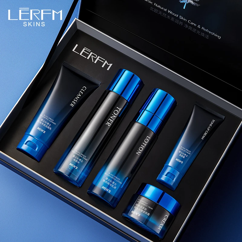 男士控油焕颜套盒五件套补水保湿净透焕活润养净爽清爽收缩毛孔