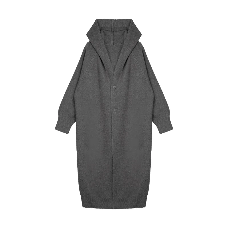 【玥姐专属】La Vague  法式高级连帽针织大衣外套 BAW30033  002