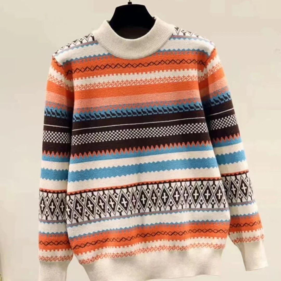 【孔雀蓝套头毛衣】秋冬新款时尚洋气女士韩版针织套头毛衣