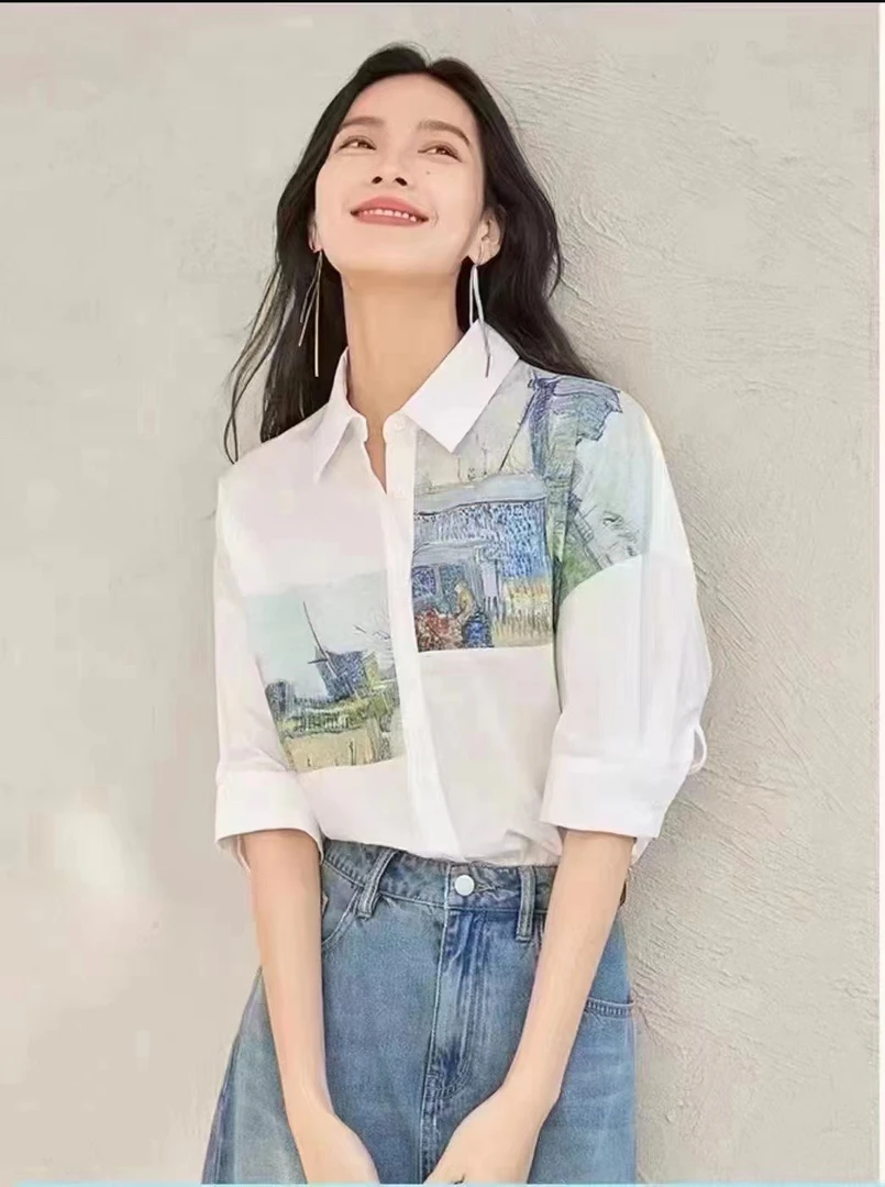 OOVV女装2024夏款衬衫
