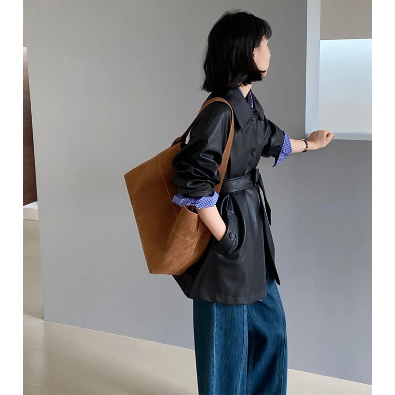 2024早秋季新款黑色皮衣外套女夹克高级感短款小个子今年流行爆款