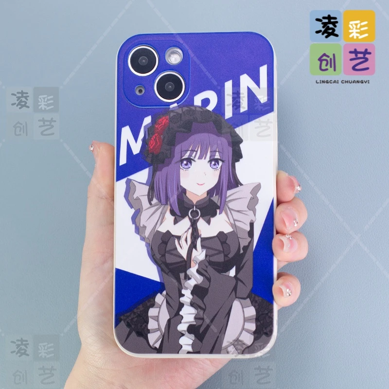 苹果15oppo vivo华为荣耀小米手机壳喜多川变装直边古董白保护套