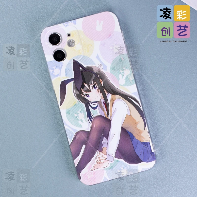 苹果15oppo荣耀vivo华为小米手机壳麻衣学姐直边透明壳全包软套