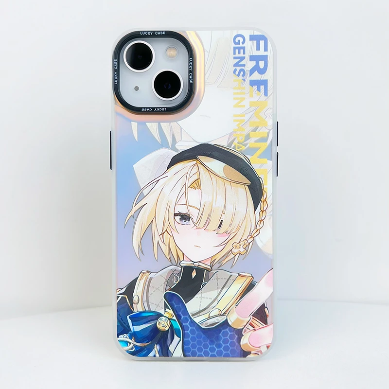 凌彩创艺苹果15华为小米OPPO原神人物菲米尼创意IMD镭射手机壳
