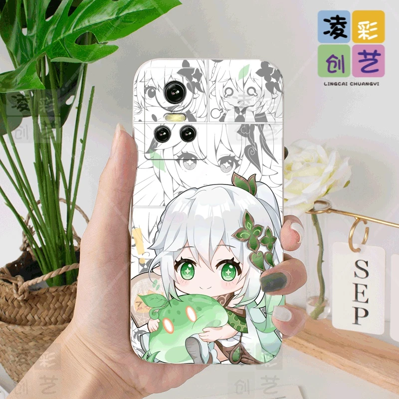 Realme真我GTNeo3手机壳2原神pro二次元游戏Q5小草神防摔直边软套