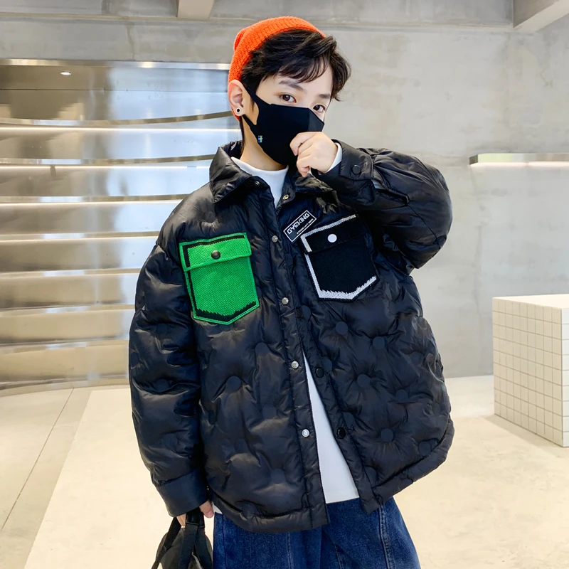 男童棉服秋冬季加厚2023新款潮牌儿童夹棉外套短款中大童棉衣洋气