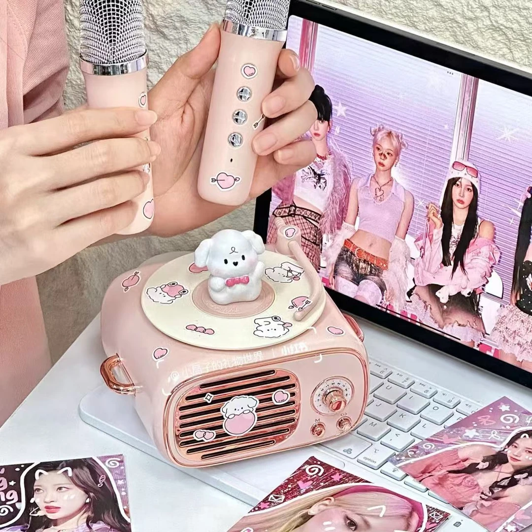 线条小狗蓝牙音响音箱礼盒生日礼物送女生闺蜜男朋友可爱圣诞节