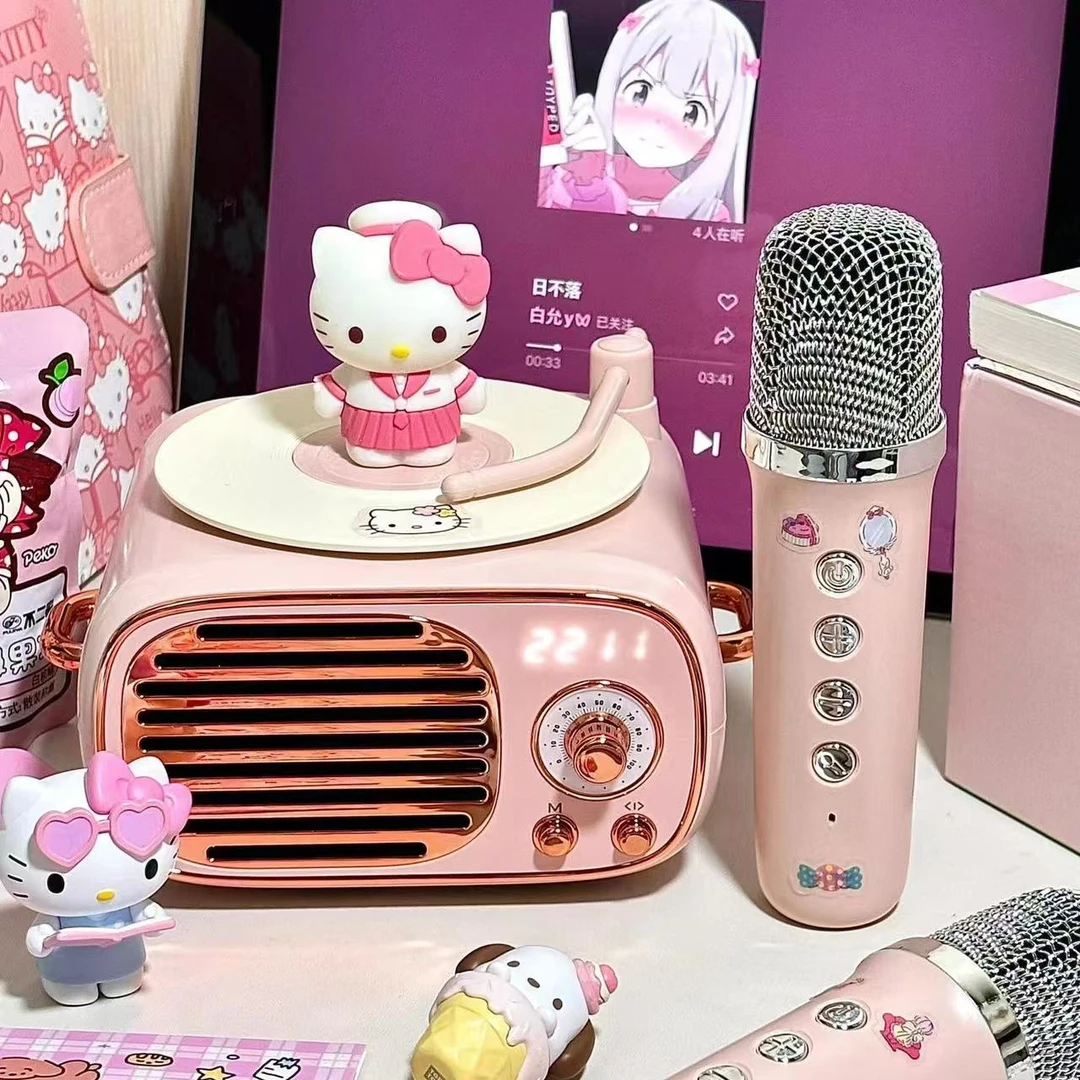 凯蒂猫系列生日礼物礼盒朋友送女生闺蜜女孩麦克风实用k歌小音响