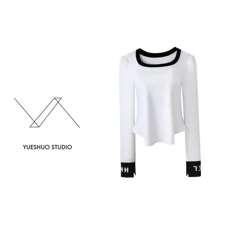 【香香打底】秋冬万能搭底长袖T恤修身百搭显瘦微胖大码白色打底衫
