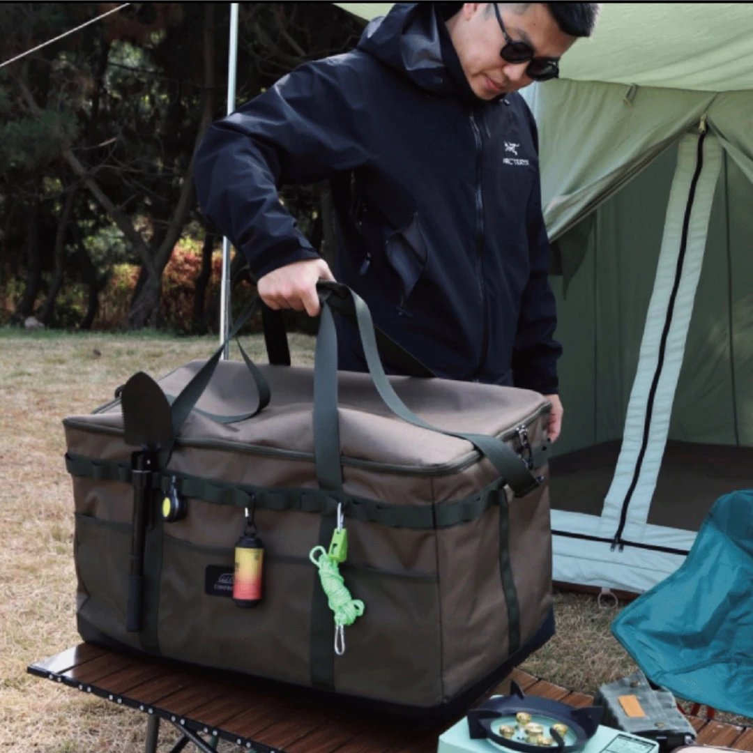 CAMPBEAR大型户外露营装备收纳包130L大容量帐篷杂物手提包储物包