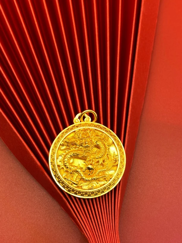 吊坠足银 足银吊坠 时尚百搭霸气十足八宝罗盘吊坠传承挂坠精美