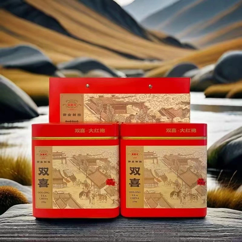 金喜马 1989 御金制拙 双喜大红袍 250克铁罐