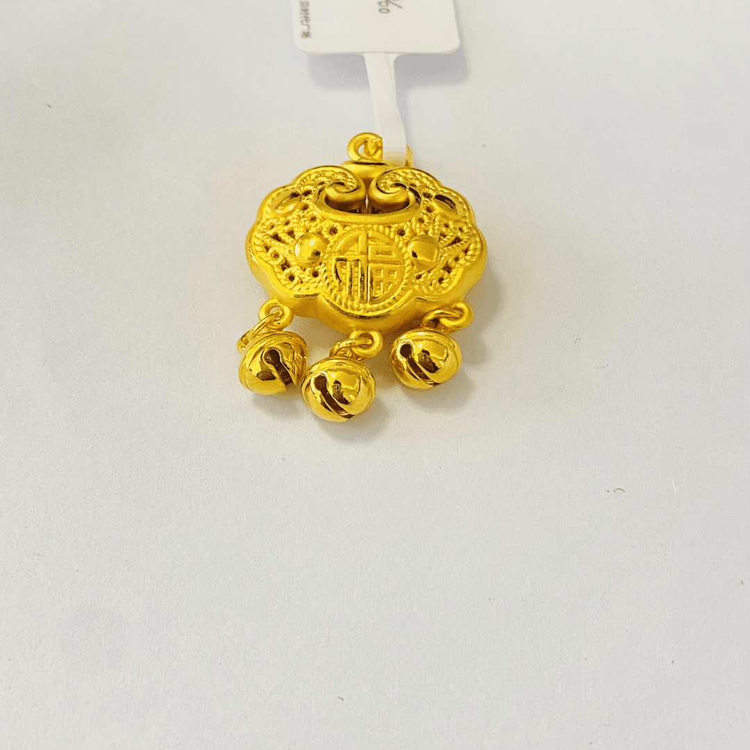 足金999 福字铃铛锁包  3.54