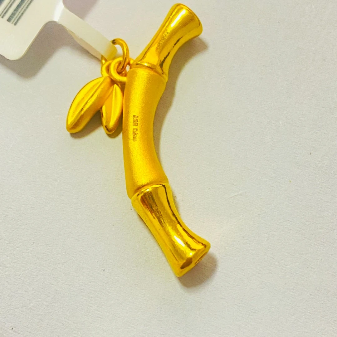 足金999 竹叶弯管  2.38