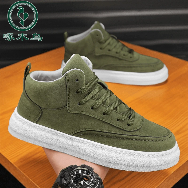 啄木鸟男鞋男鞋春夏季2024百搭轻便软底休闲板鞋男士运动