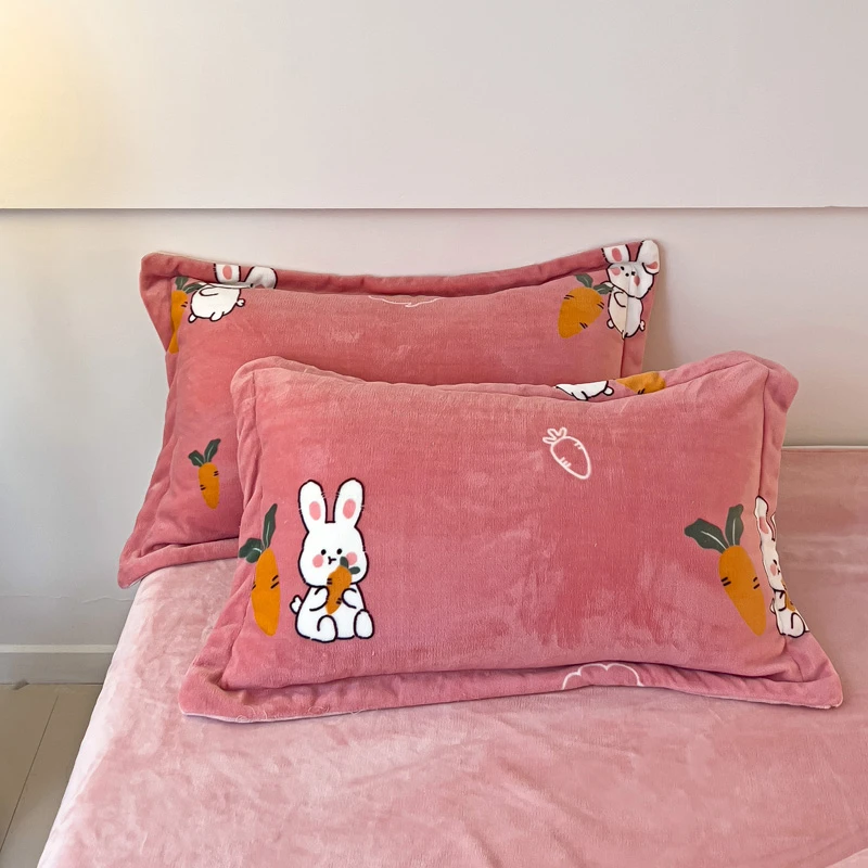 A101-A200 牛奶绒加厚保暖枕套 不要看主图按主播介绍为准