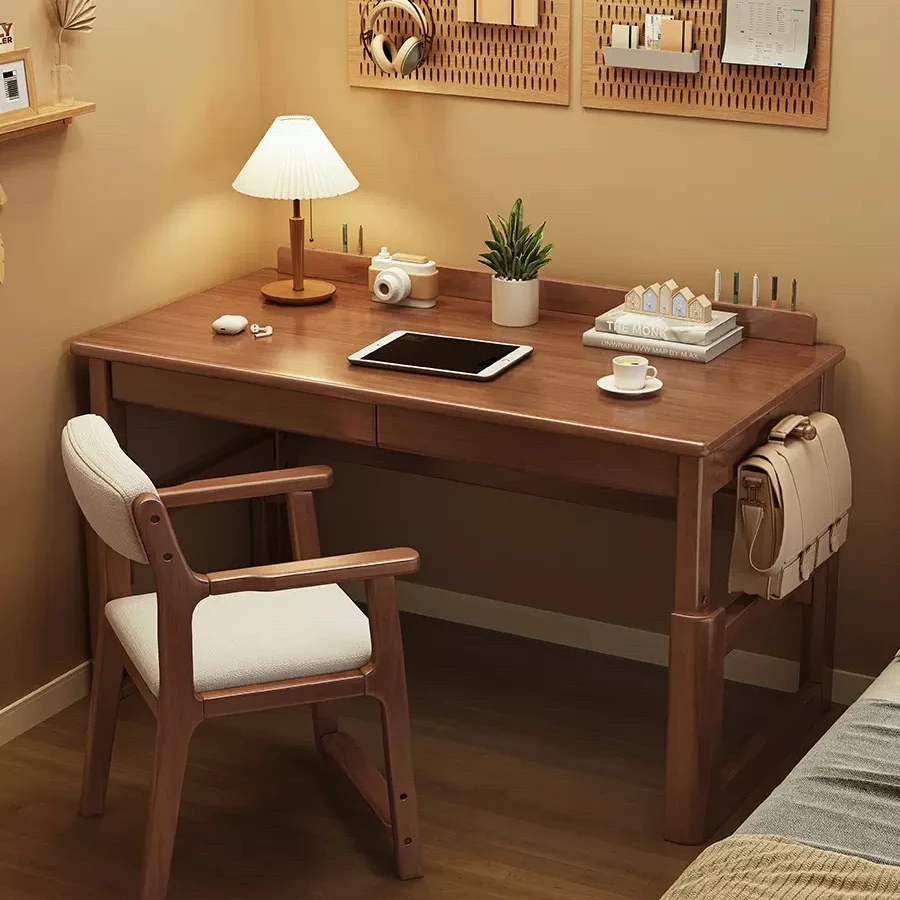 实木书桌家用卧室可升降儿童学习桌中小学生课桌初高中生写字桌子