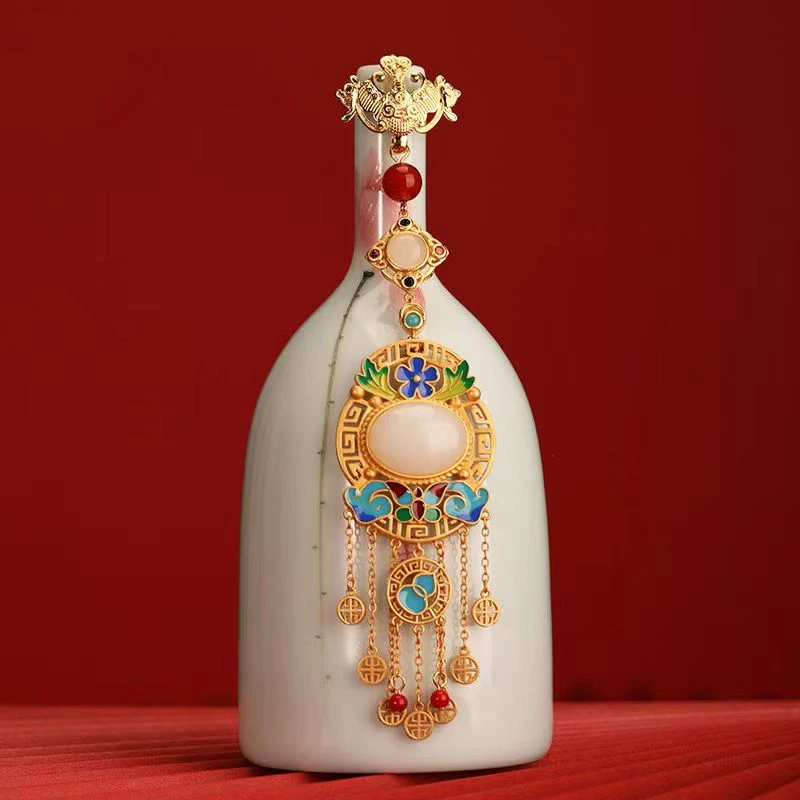 铜合金胸针 古风压襟旗袍挂件宫典国潮复古中国风汉服旗袍首饰品