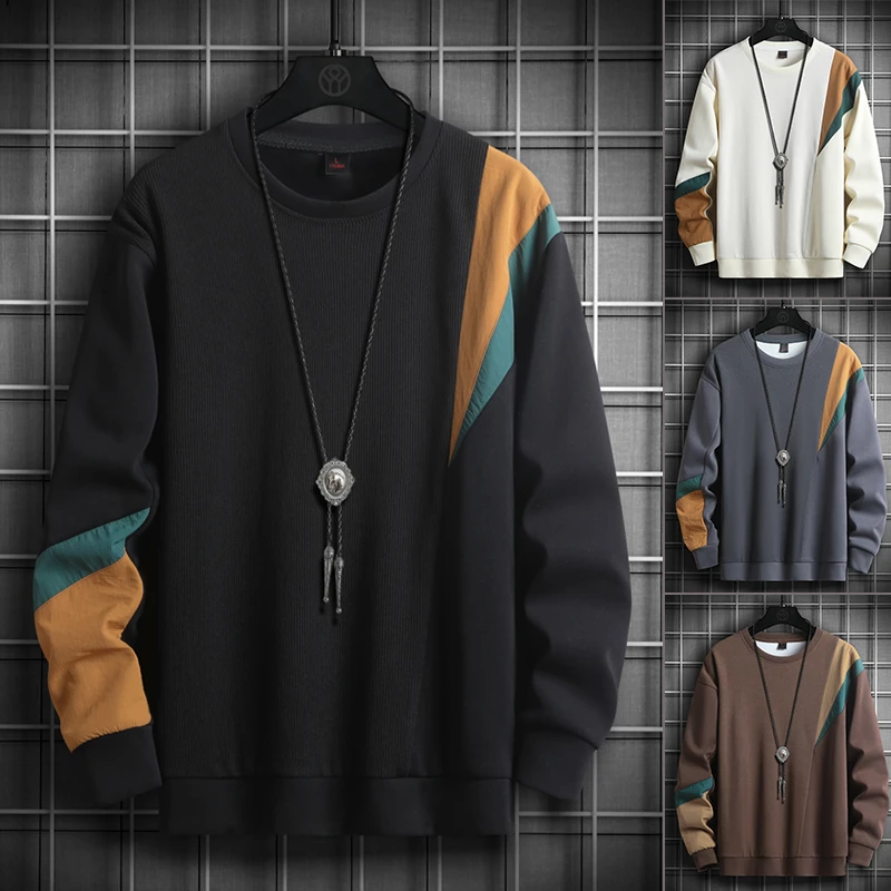 男士韩版卫衣圆领休闲长袖春秋季ins宽松百搭潮流男装大码