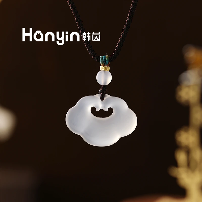 20*28mm气质如意玉髓国风吊坠手工编绳项链