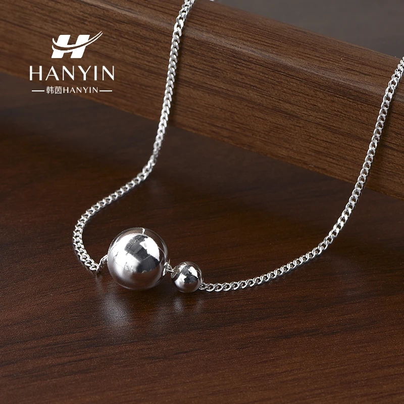 HANYIN/韩茵 铜合金项链 双子球时尚气质百搭不挑人简约项链女ins