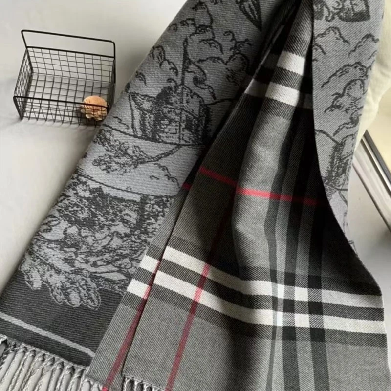 百搭加厚保暖秋冬冬季围巾围脖经典港风时尚休闲双面韩版英伦