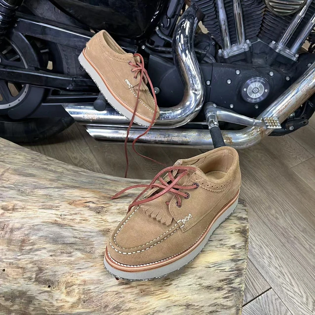 ZZcchh新款固特异工艺工装鞋袋鼠鞋阿美咔叽风复古工装靴