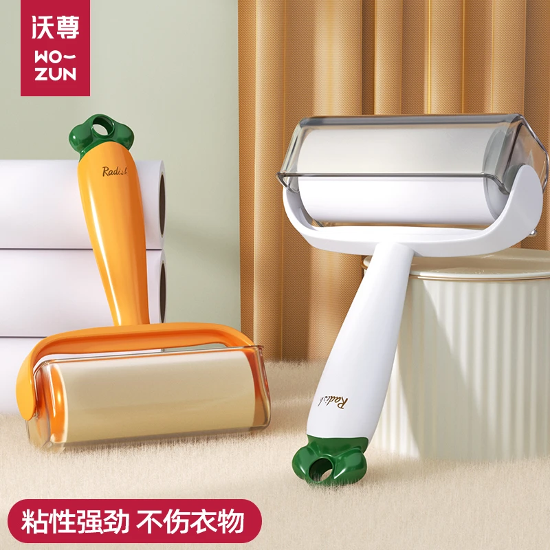 粘毛器滚筒可撕式床上滚刷衣服黏毛滚替换卷纸粘猫毛头发清理神器
