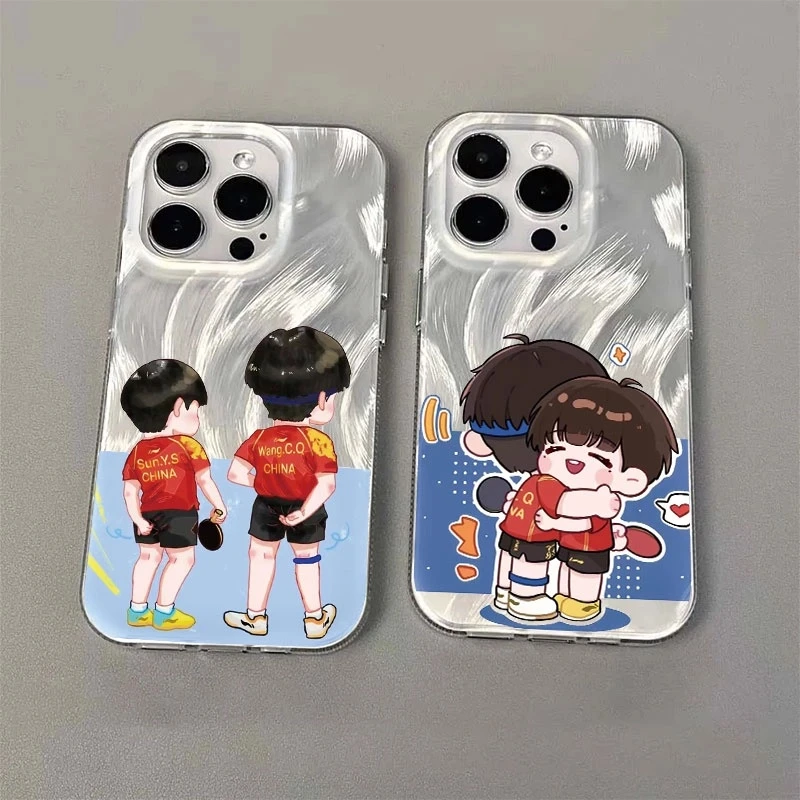 莎头拥抱适用iphone15/14/手机壳华为vivo小米羽纱壳防摔简约潮xr